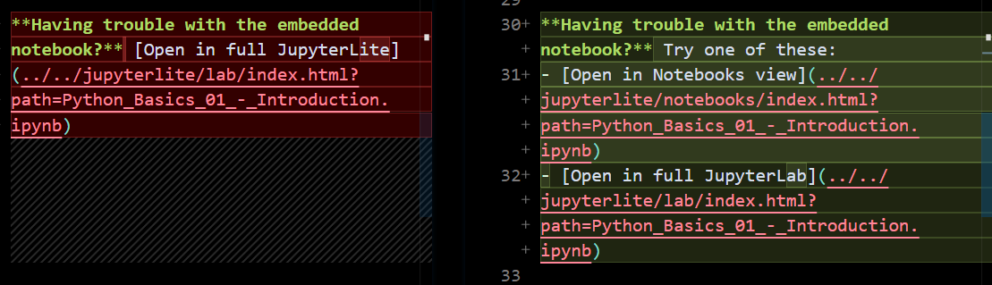 Lab vs Notebook code v2